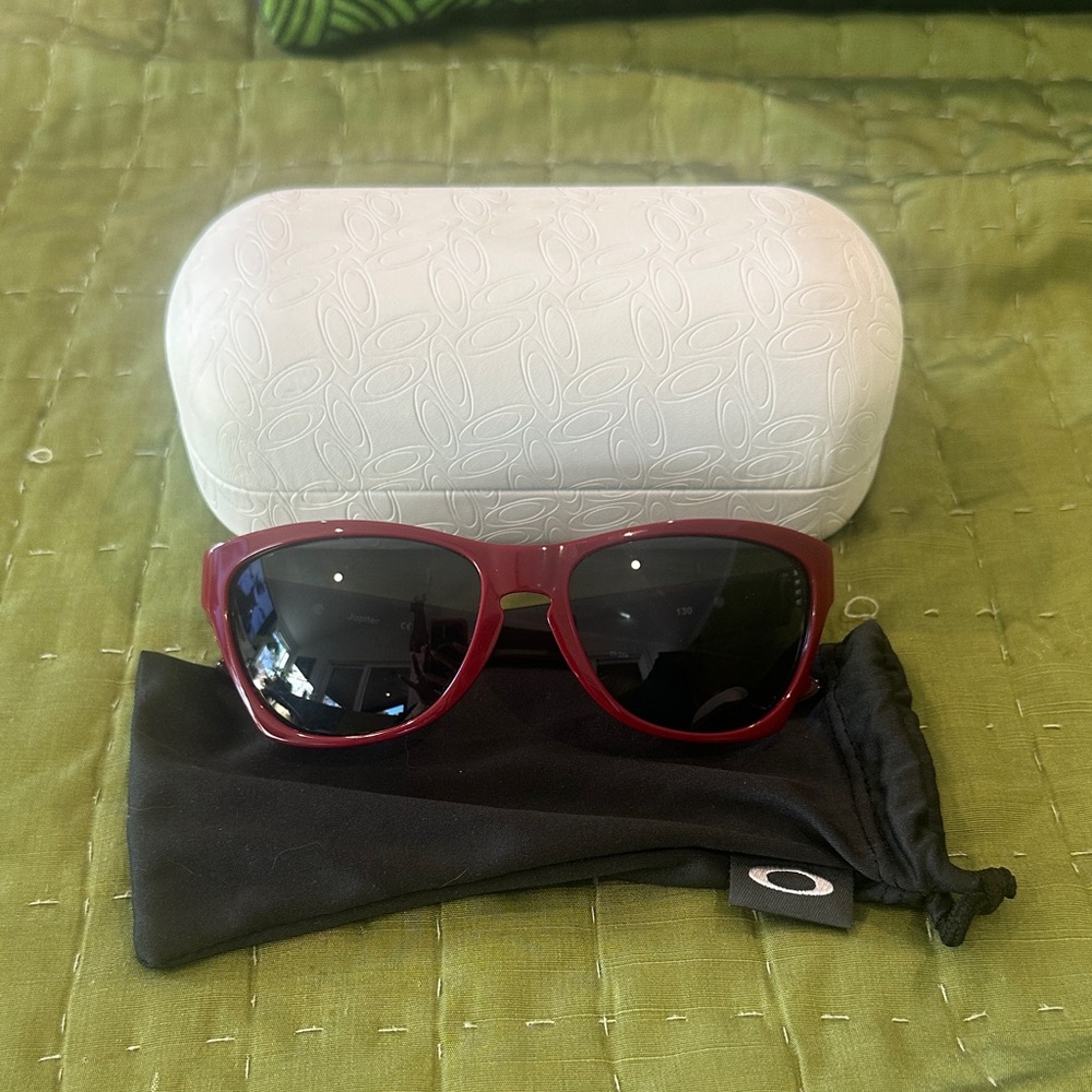 Oakley Red and Black Sunglasses